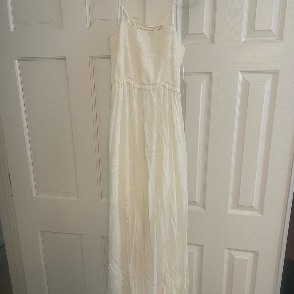 Ivory open back maxi